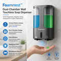 Foamnest™ Dual-Chamber Wall Touchless Soap Dispenser