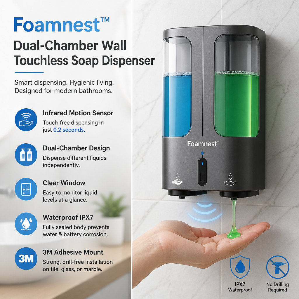 Foamnest™ Dual-Chamber Wall Touchless Soap Dispenser