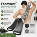 Foamnest™ Charcoal-Infused Exfoliating Back Scrubber Belt